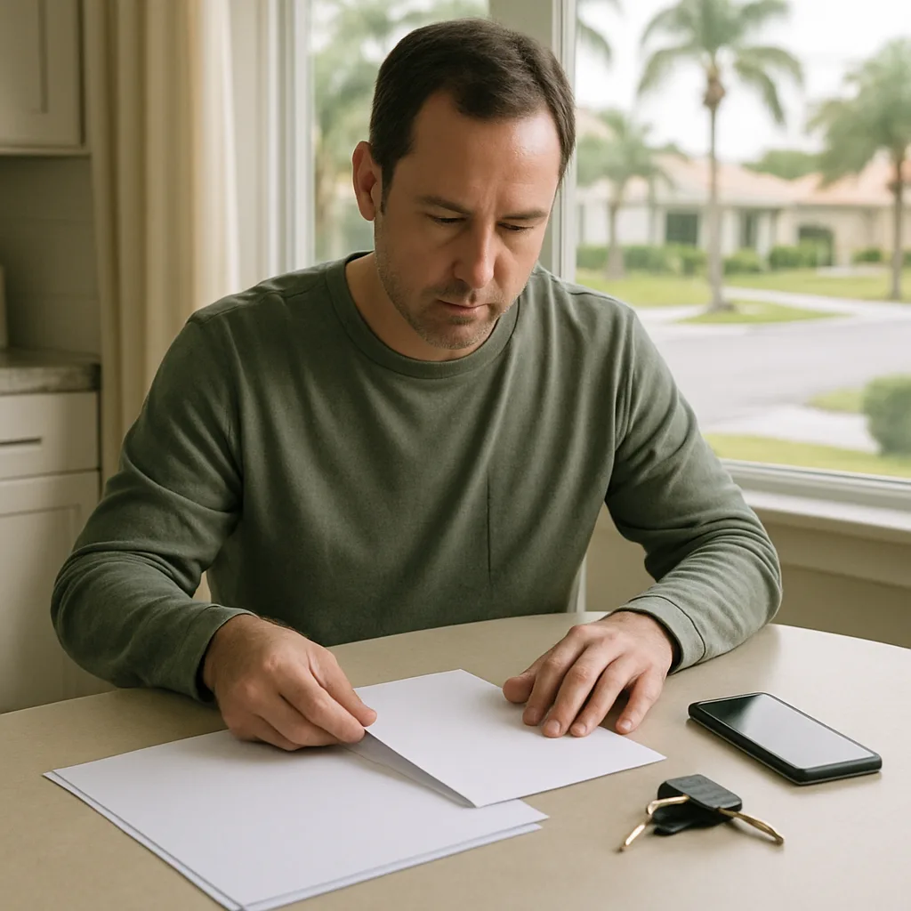 Family organizing records after a fatal car accident in Broward County
