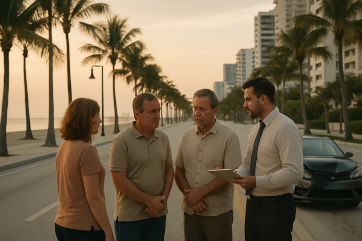 What happens after a fatal hit-and-run crash in Fort Lauderdale during a roadside investigation