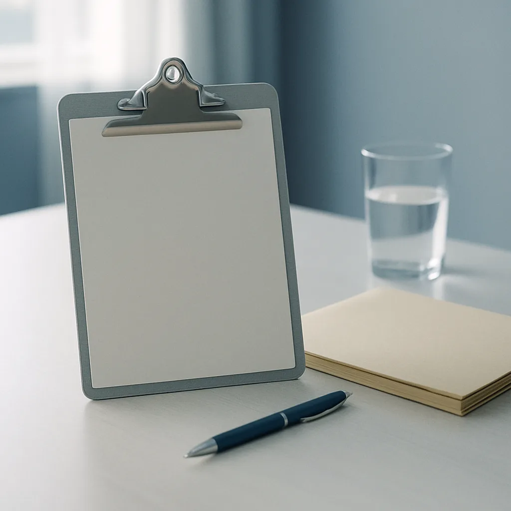 Blank consent form and medical records prepared for a Florida crash injury review