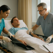 Careful spinal transfer after a Miami crash injury in a hospital setting