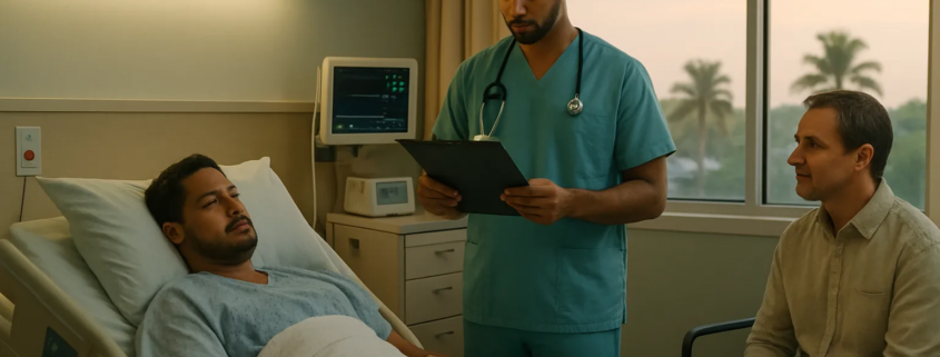 Negligent hospital monitoring after a Broward crash under review in a hospital room